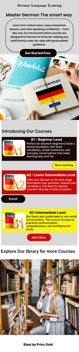 German Learners Academy Email Campaign